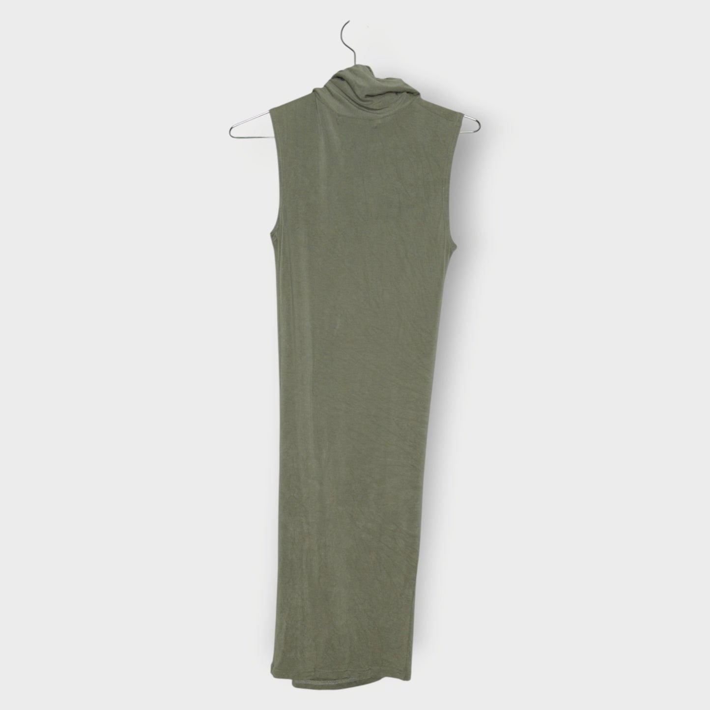 Jersey Roll Neck Sleeveless Dress