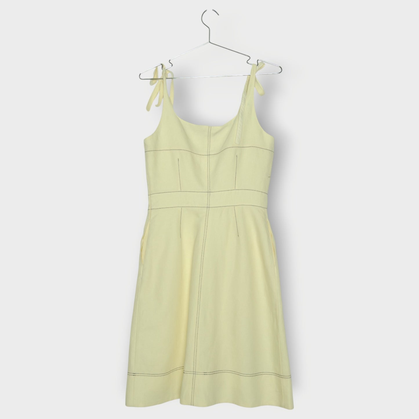 Topstitch Midi Dress