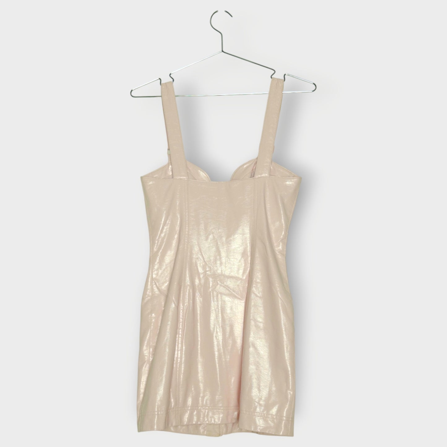 Leather Look Mini Dress