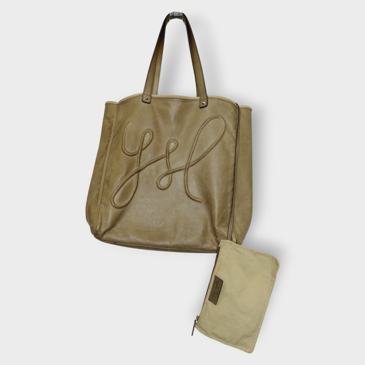 Rope Logo Leather Tote