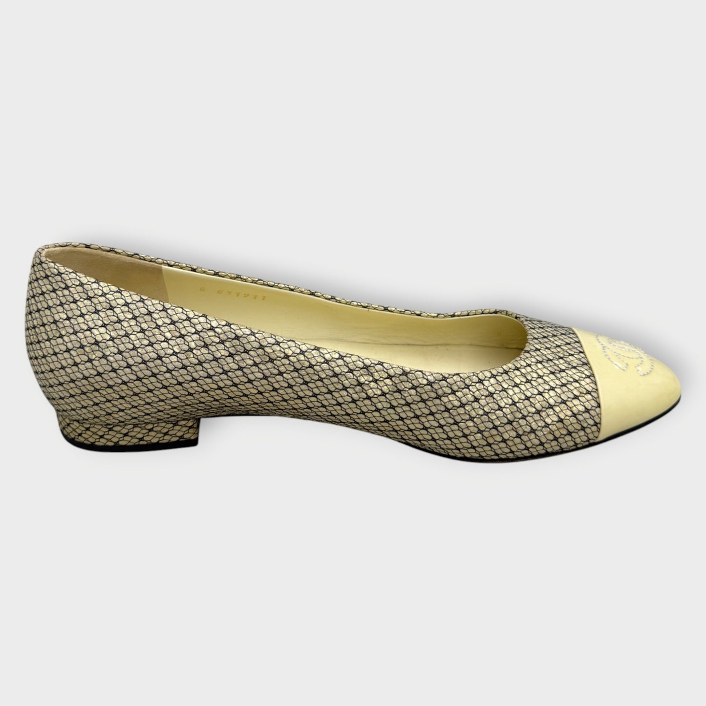 Patent & Gold Ballet Flat