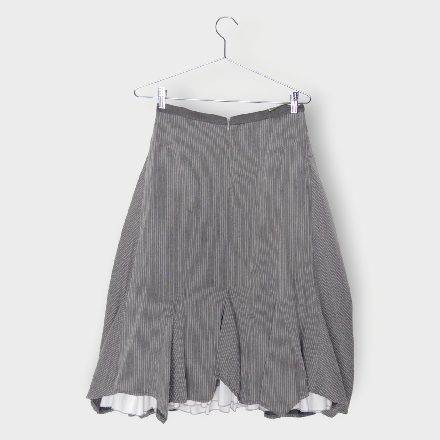 Pinstripe Ruched Skirt