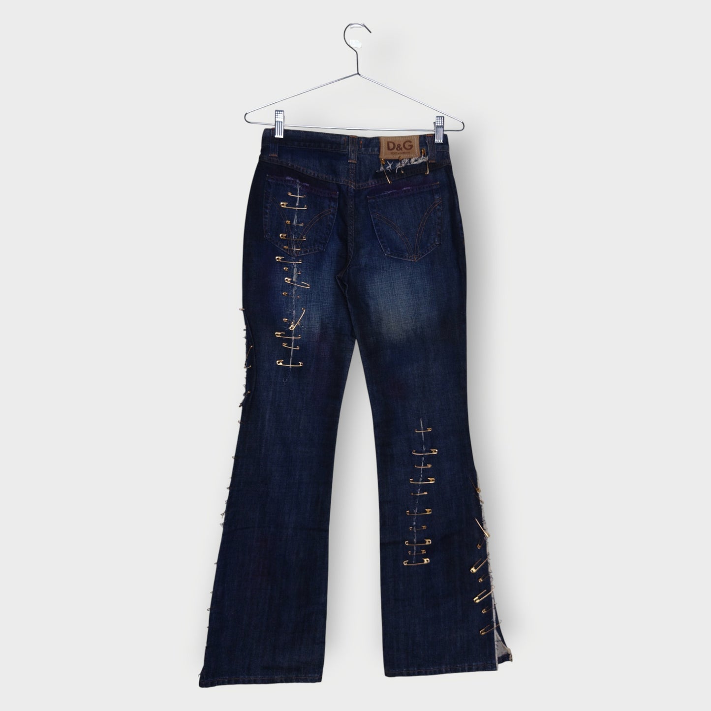Mid Wash Safety Pin Jeans