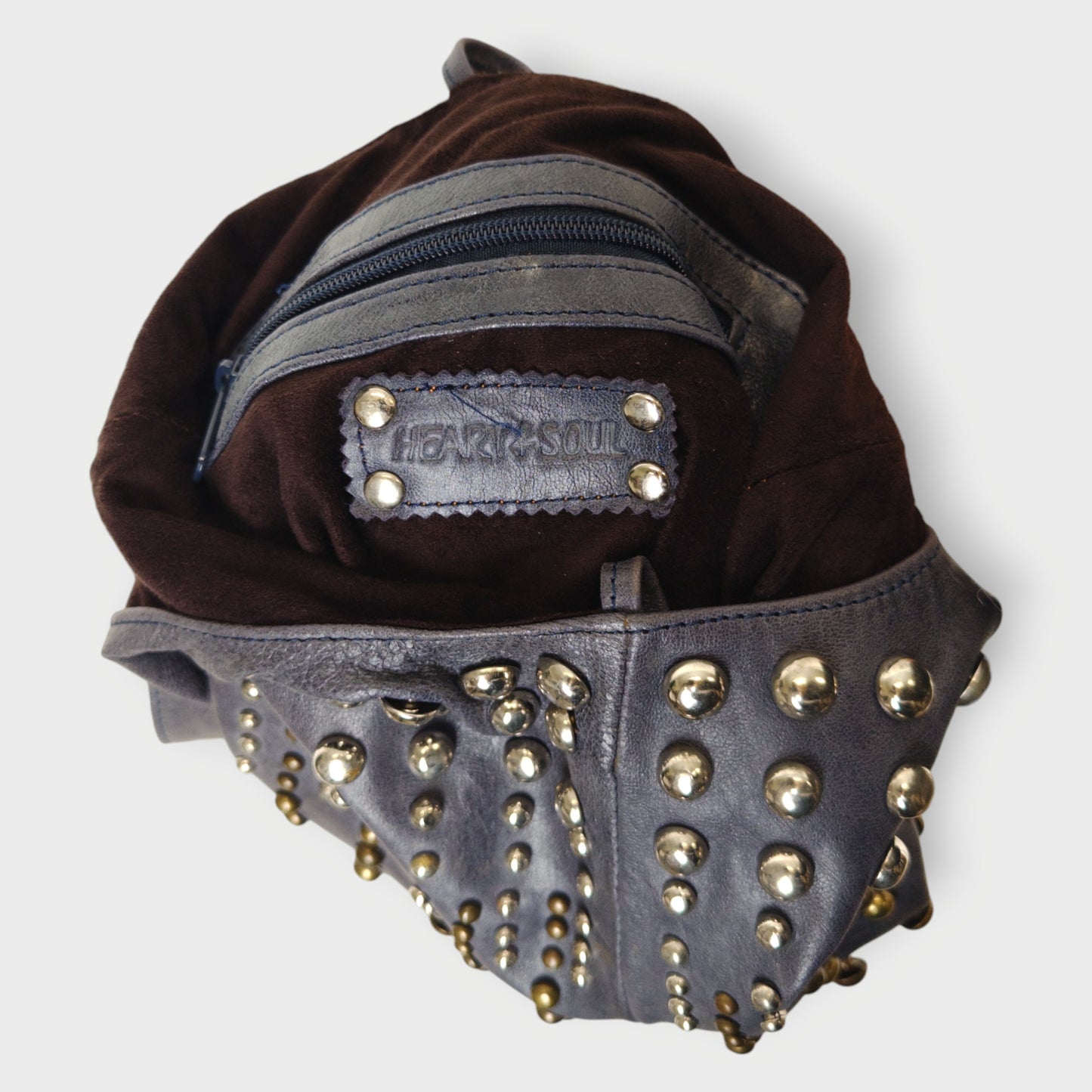 Leather Feel Studded Shoulder Bag