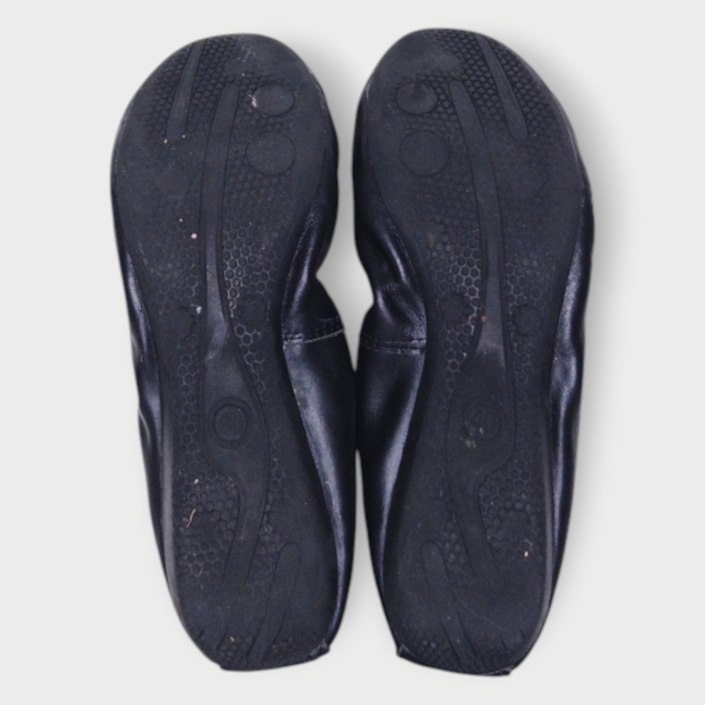 Leather Gold Buckle Ballet Flat