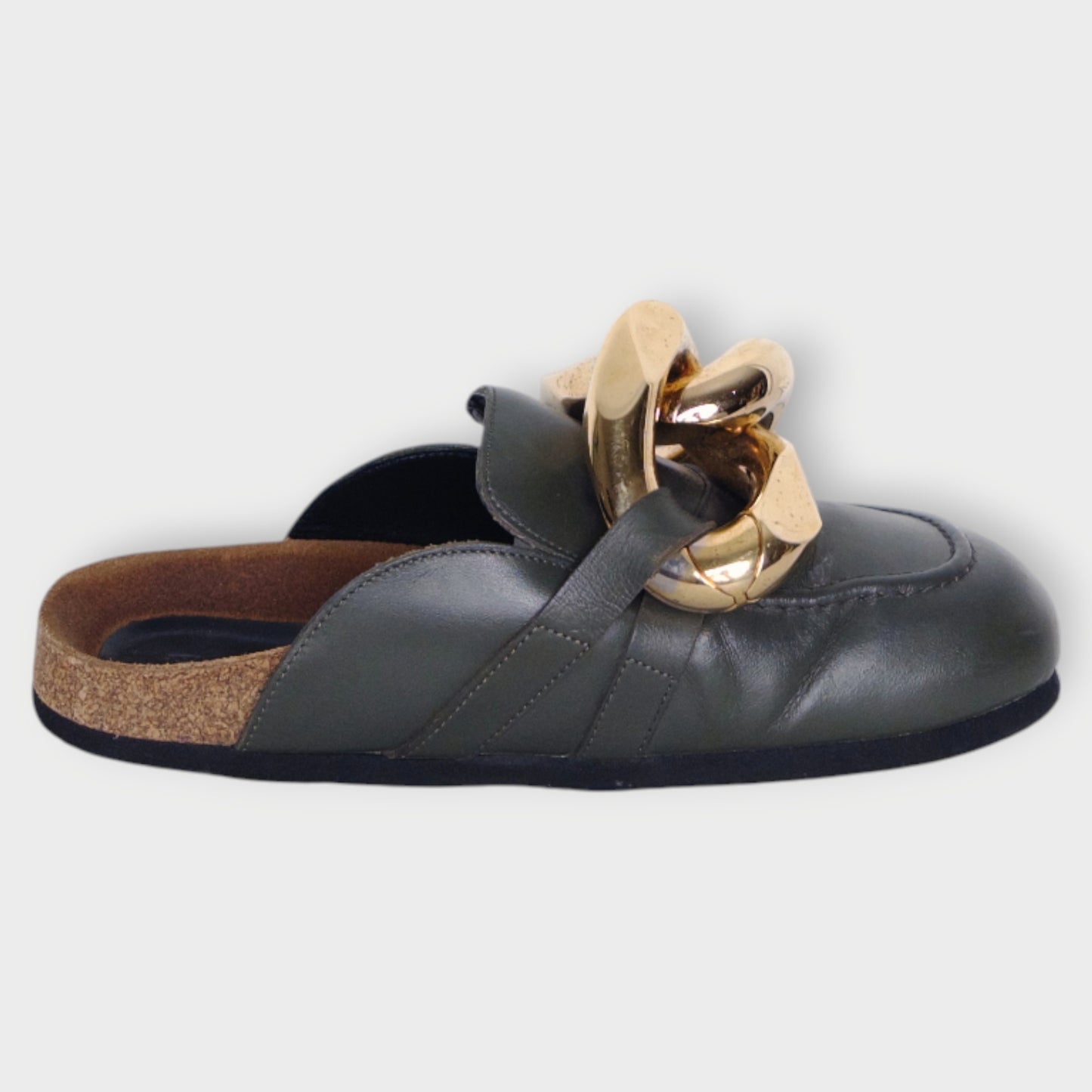 Chain Leather Mules
