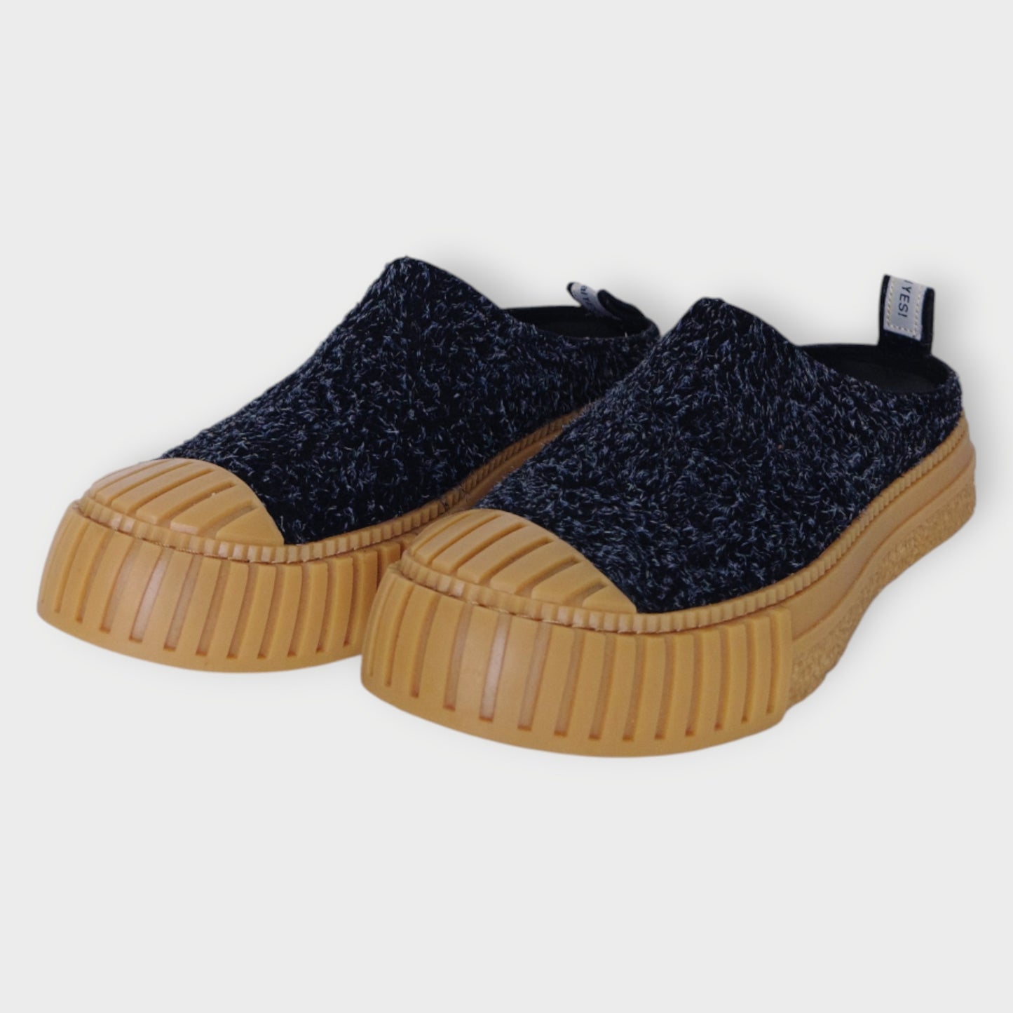 Textured Slip-On Mules