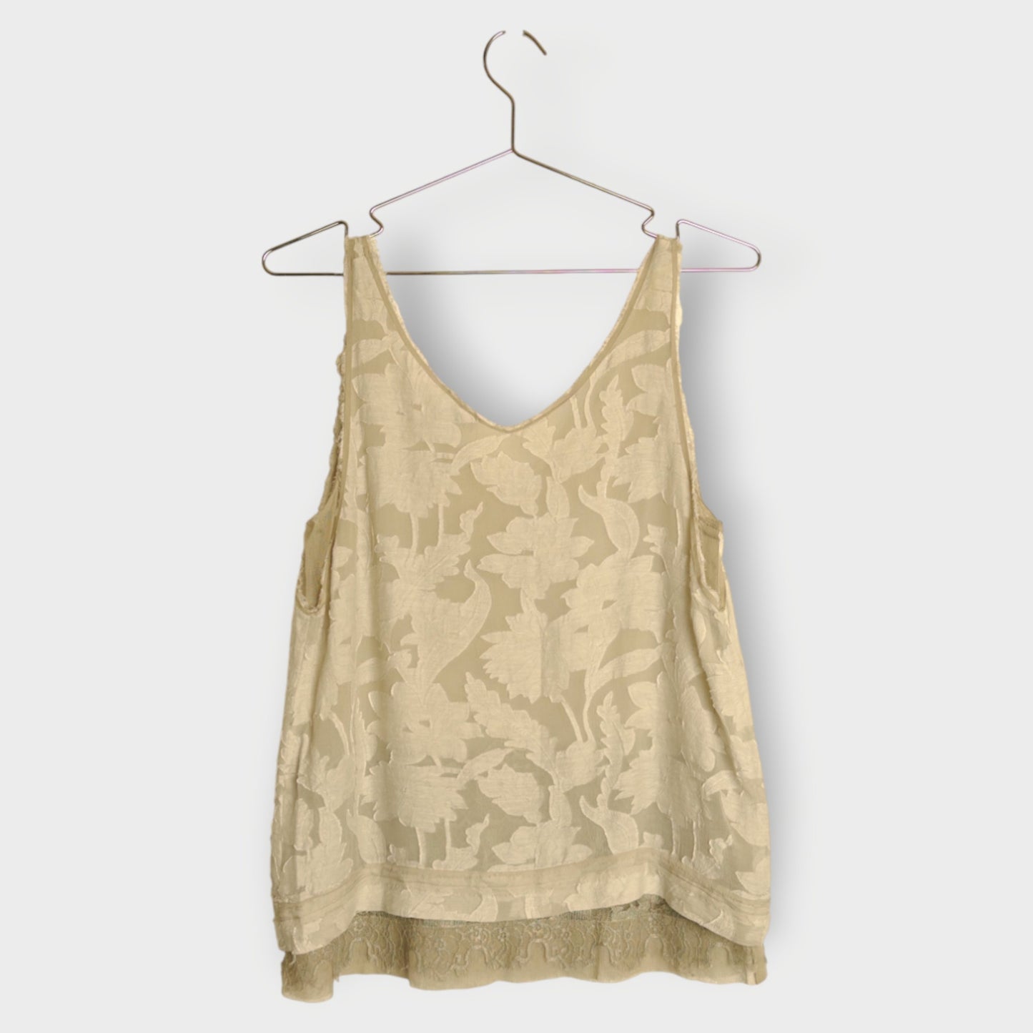 Leaf Silk & Linen Top