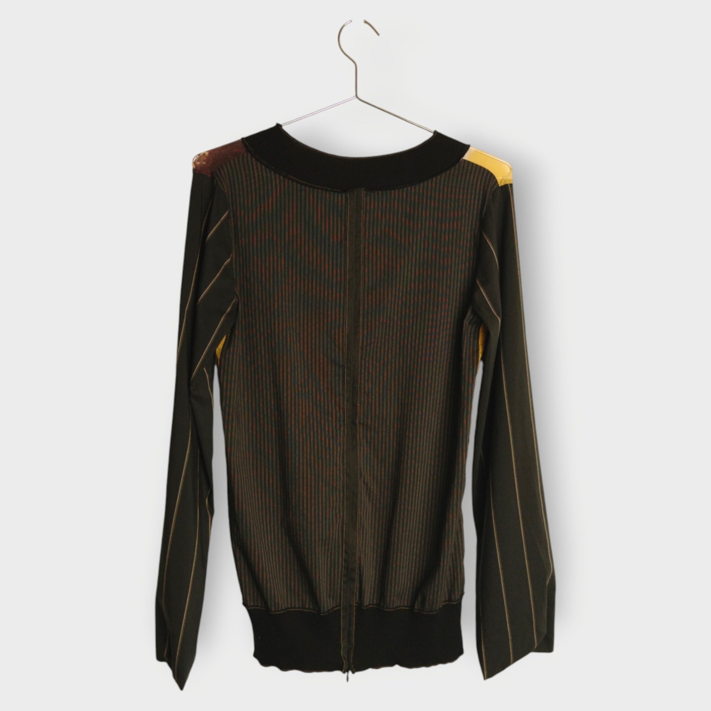 Long Sleeve Mesh Print Top #P1PK6J