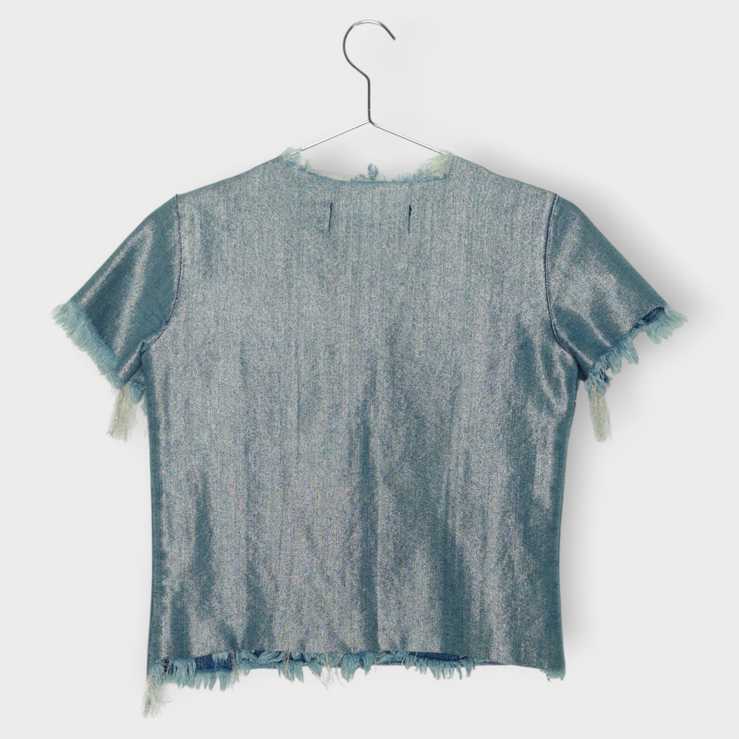 Metallic Frayed Edge Tee