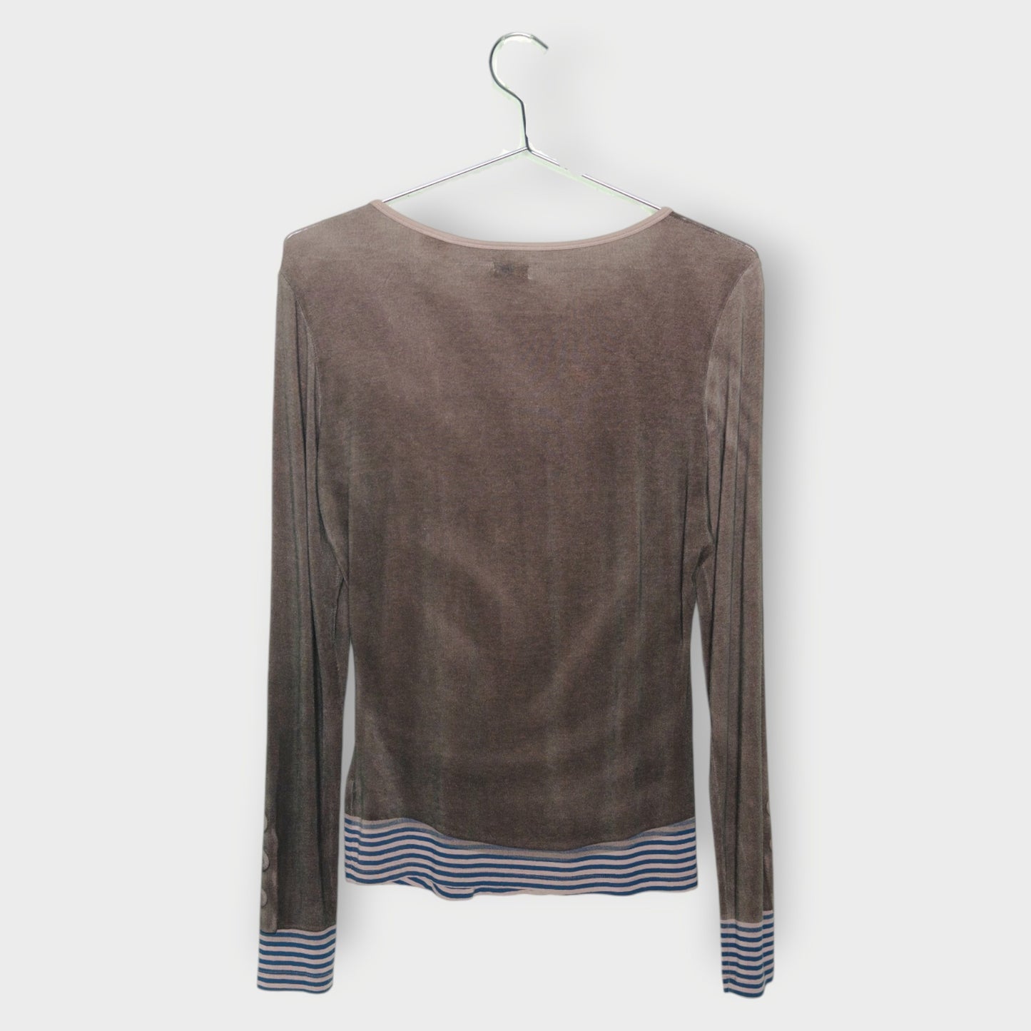 Stripe & Jacket Print Skivvy