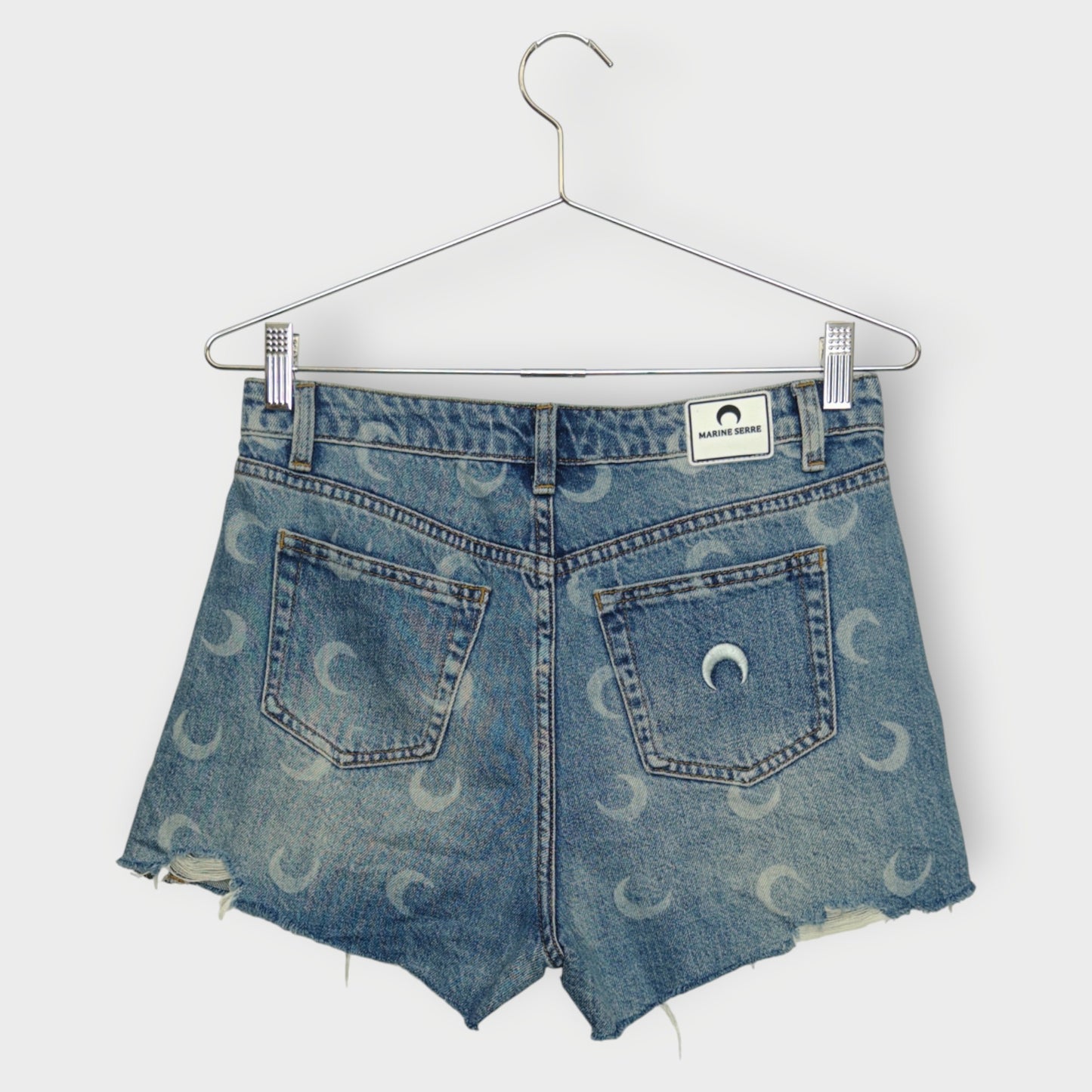 Denim Printed Mini Short