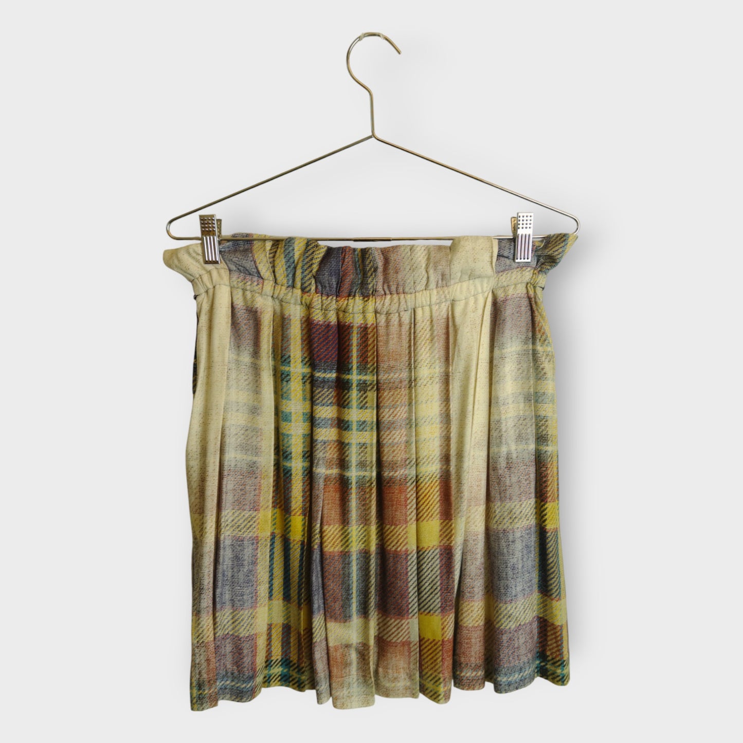 Faded Tartan Pleat Skirt
