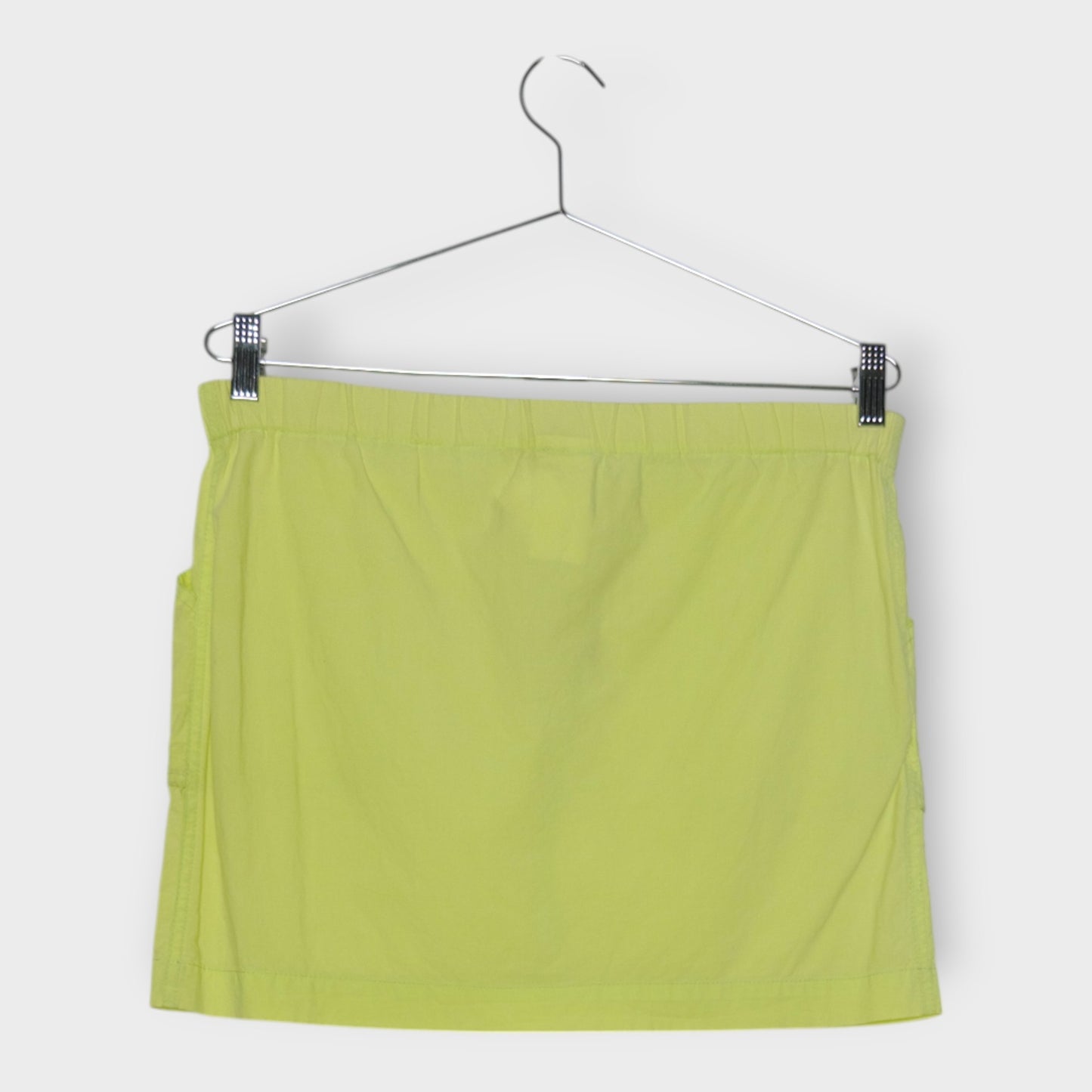 Green Cotton Mini Skirt