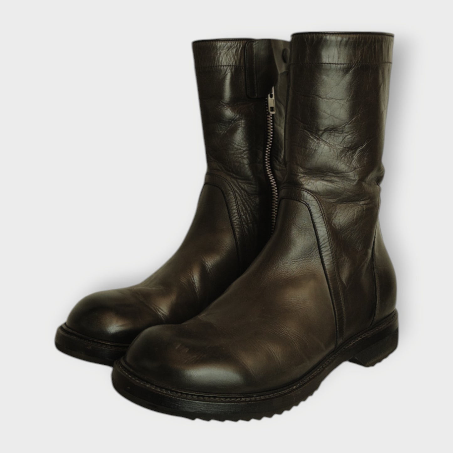 Leather Army Creeper Boots