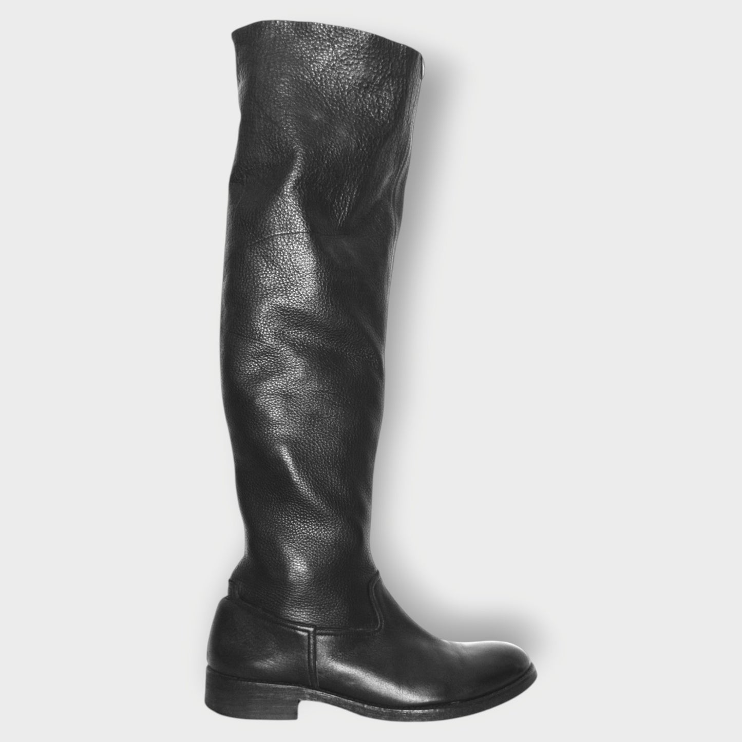 Leather Slouch Riding Boot