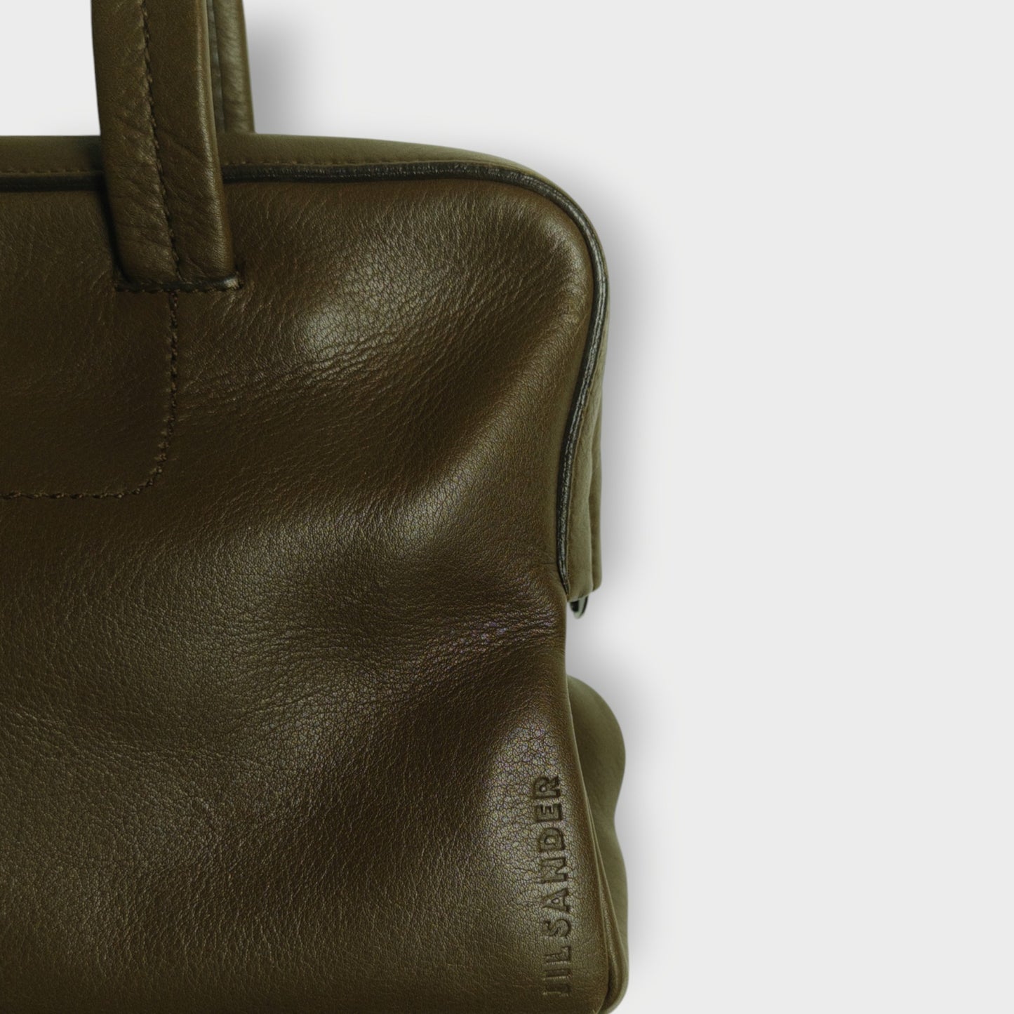 Leather Rectangle Clasp Bag