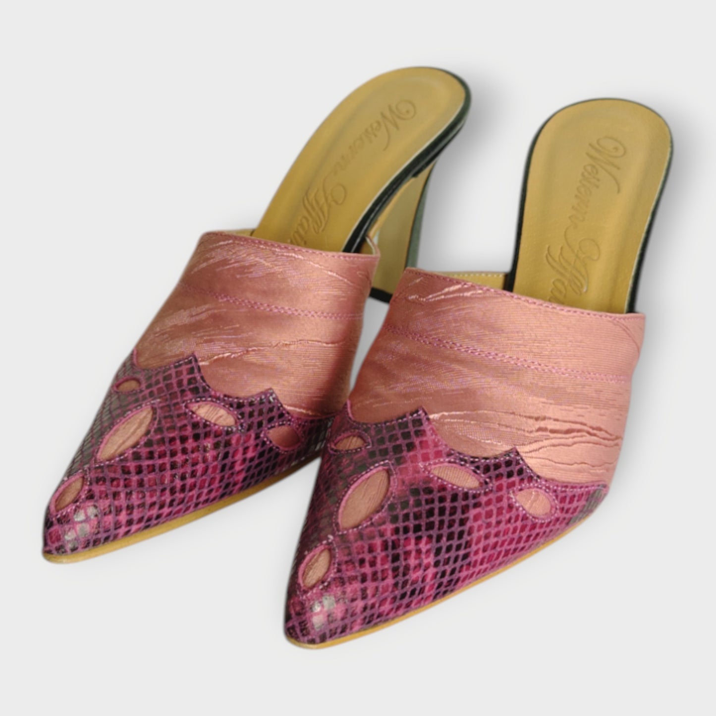 Leather & Fabric Mules