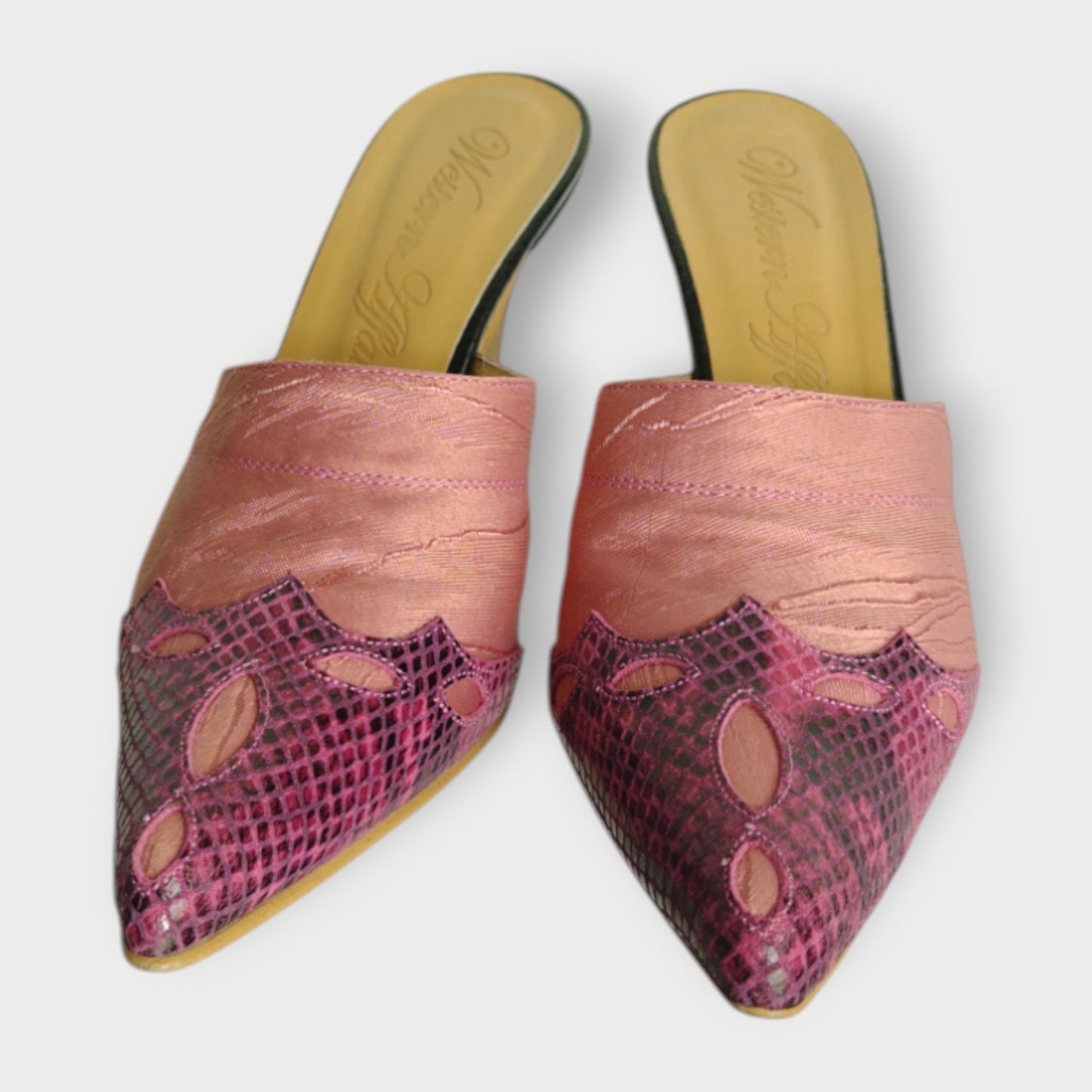 Leather & Fabric Mules
