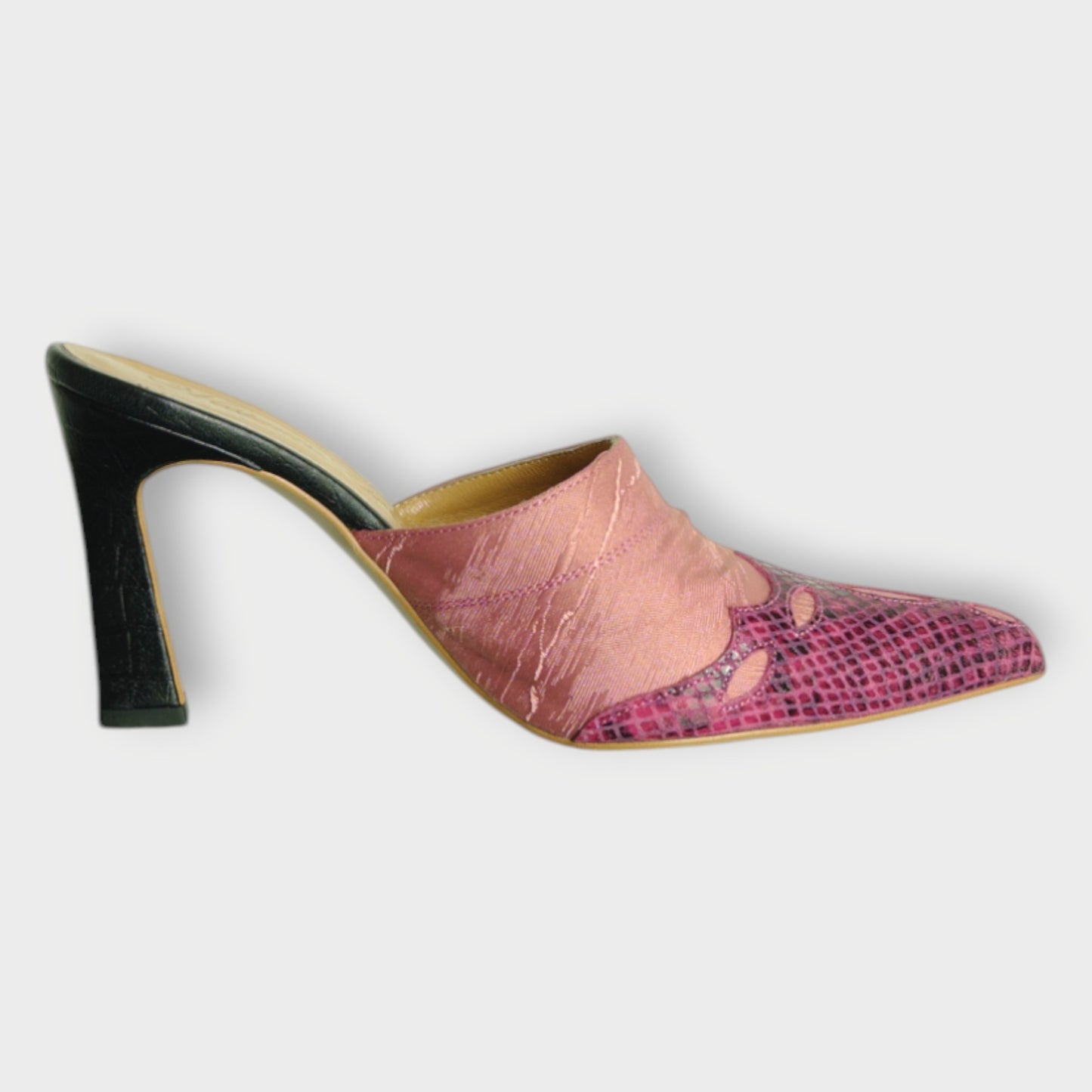 Leather & Fabric Mules