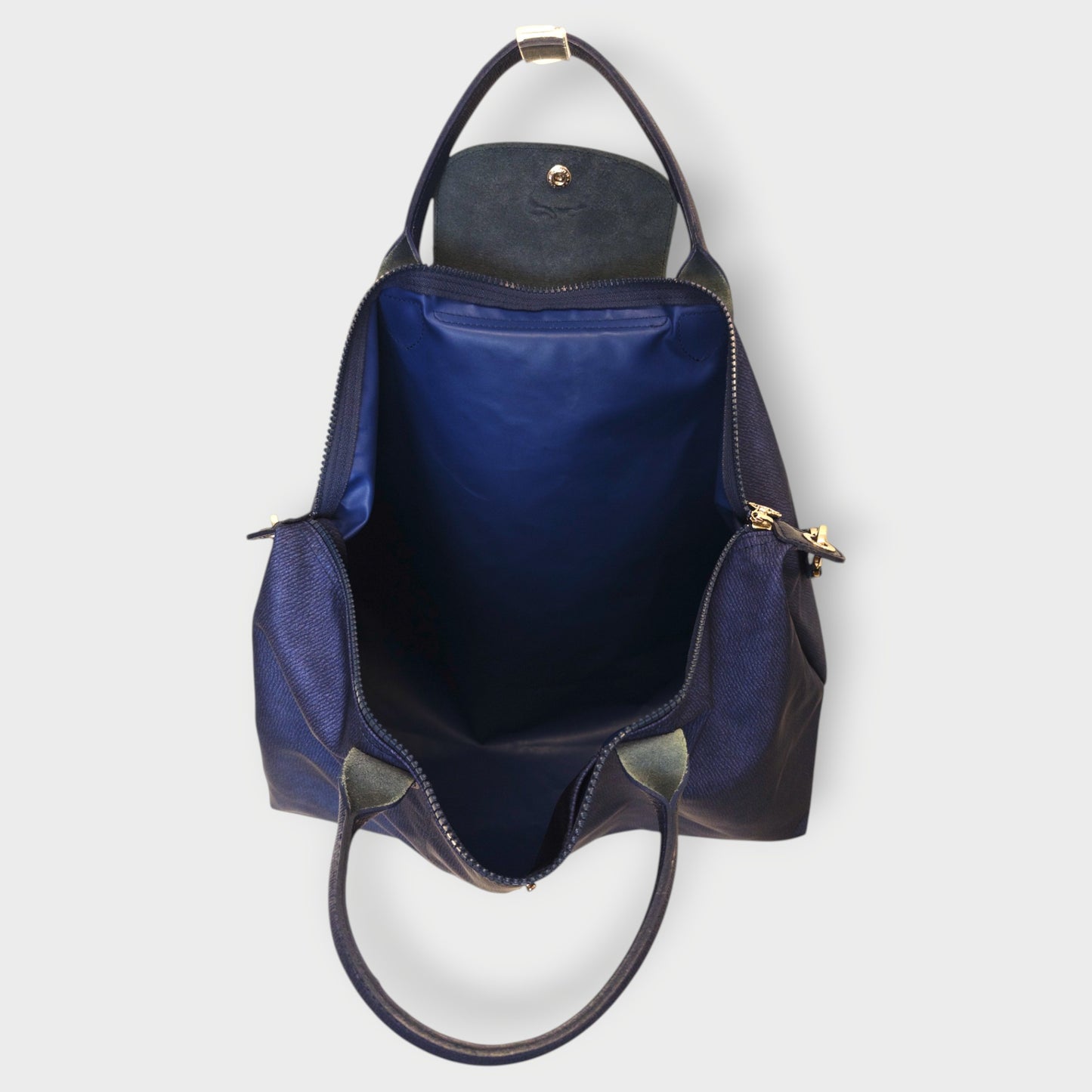 Nylon & Leather Tote Bag