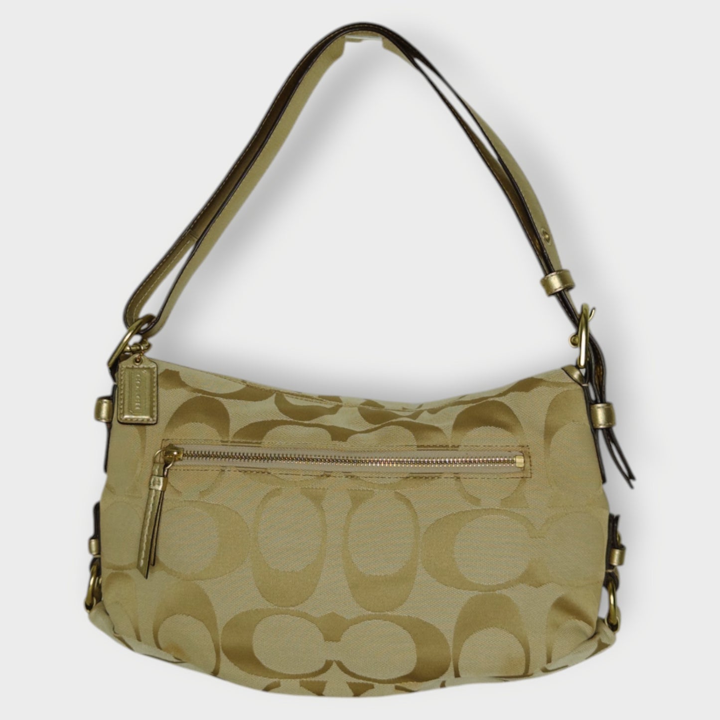 Monogram Gold Leather Sufflette Bag