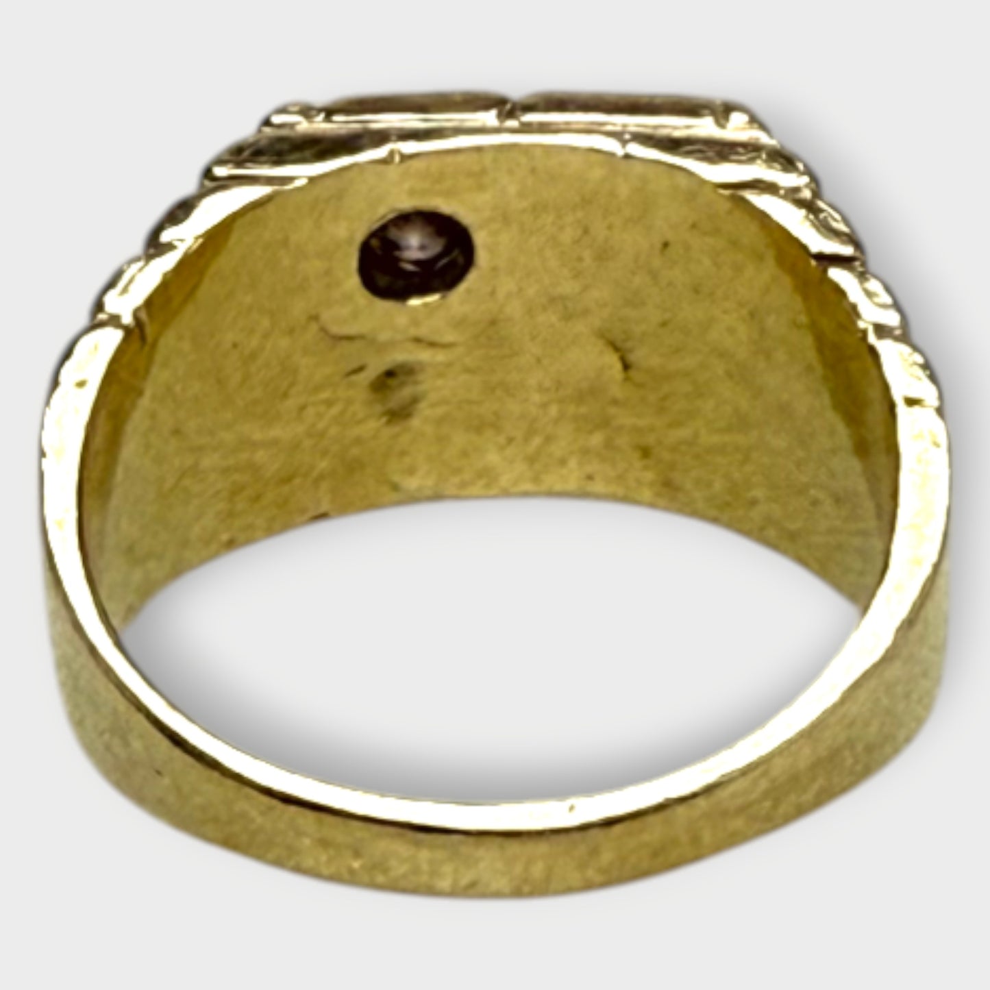 Pink Sapphire Brick 9K Ring