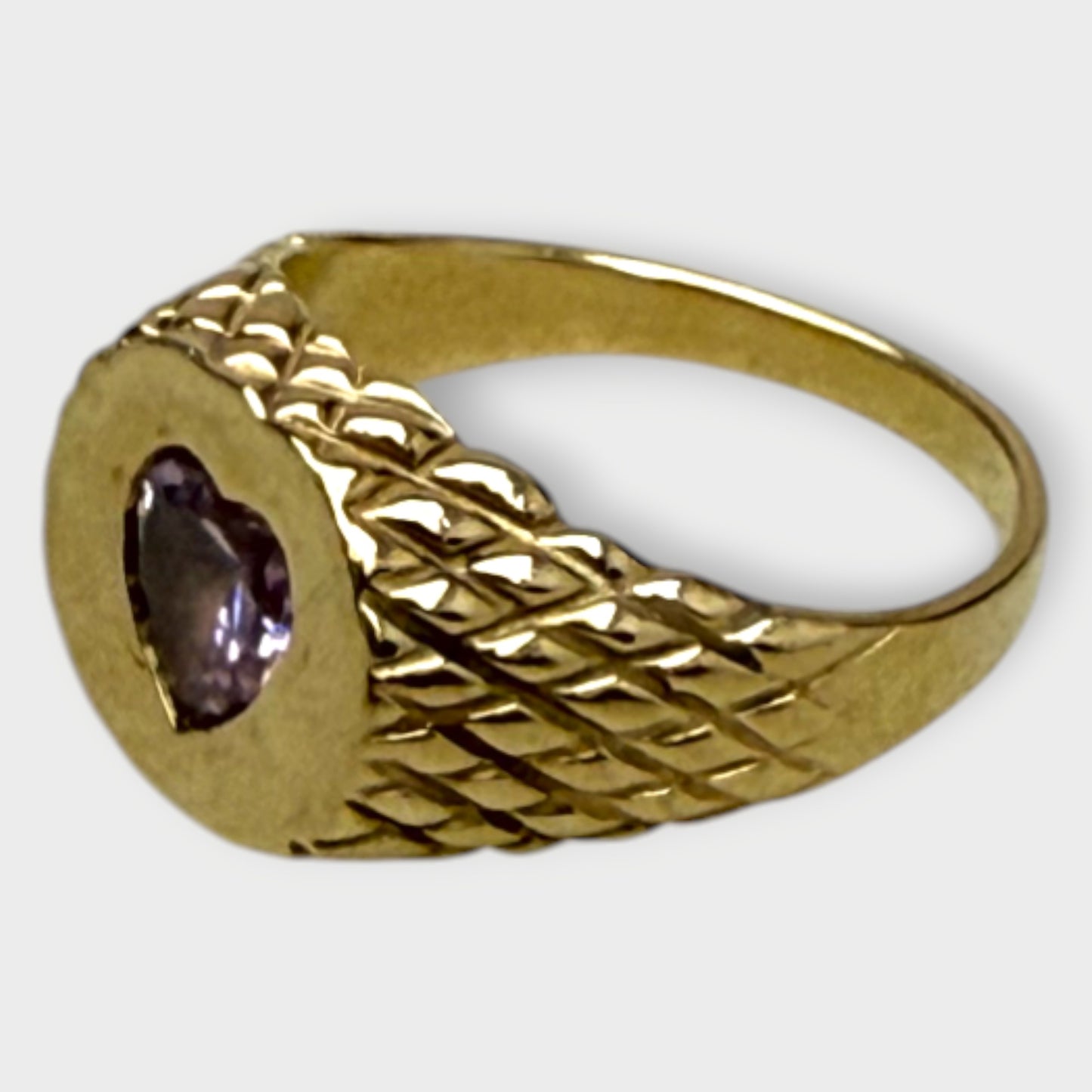 Pink Heart Sapphire 9K Ring