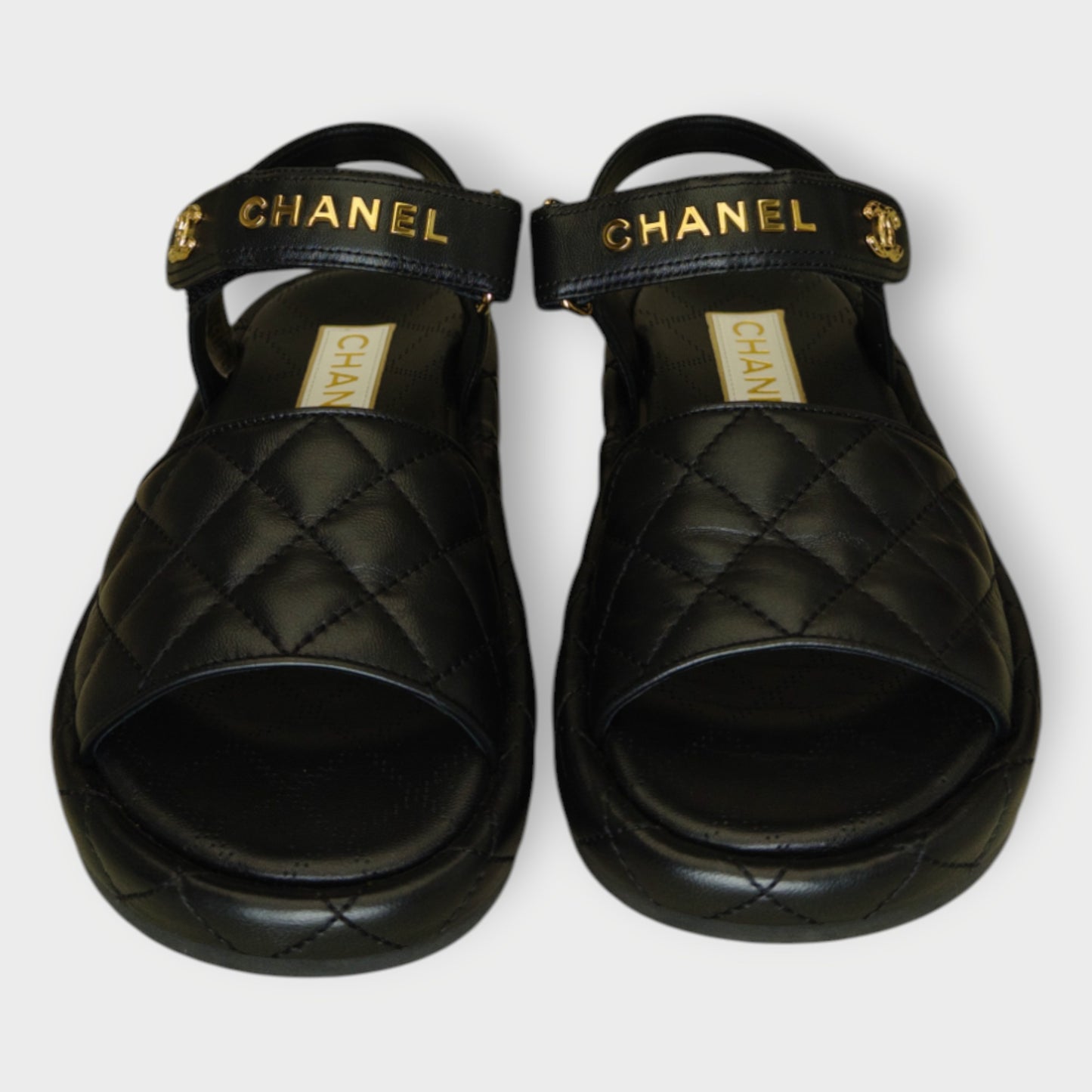 Quilted CC Logo Sandals