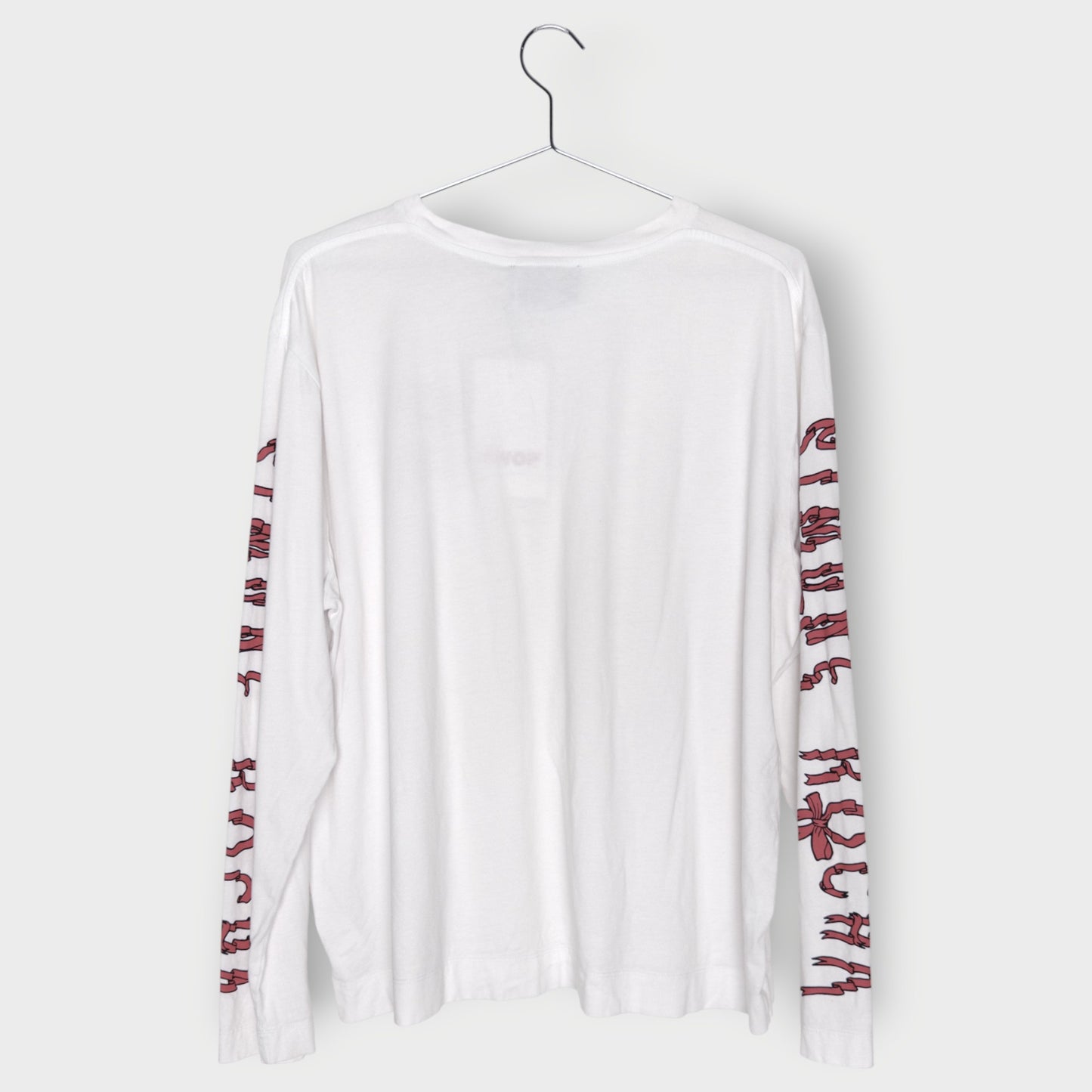 Ribbon Text Long Sleeve Tee