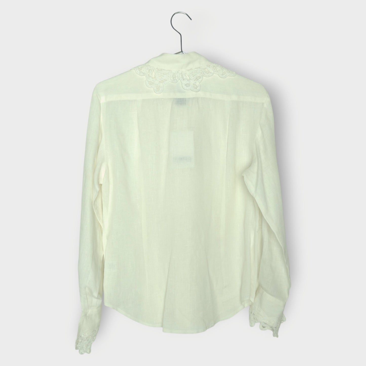 Linen Lace Collar Shirt