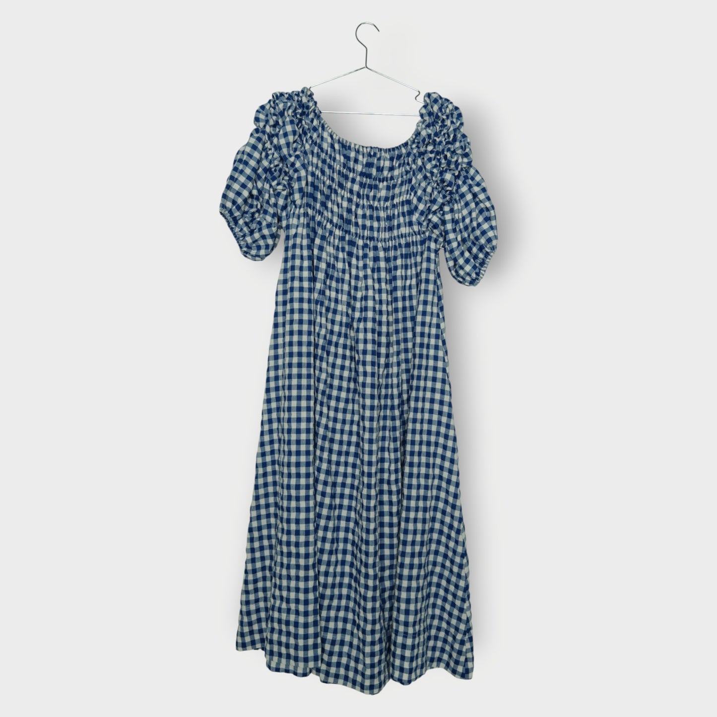 Gingham Gathered Bust Maxi Dress