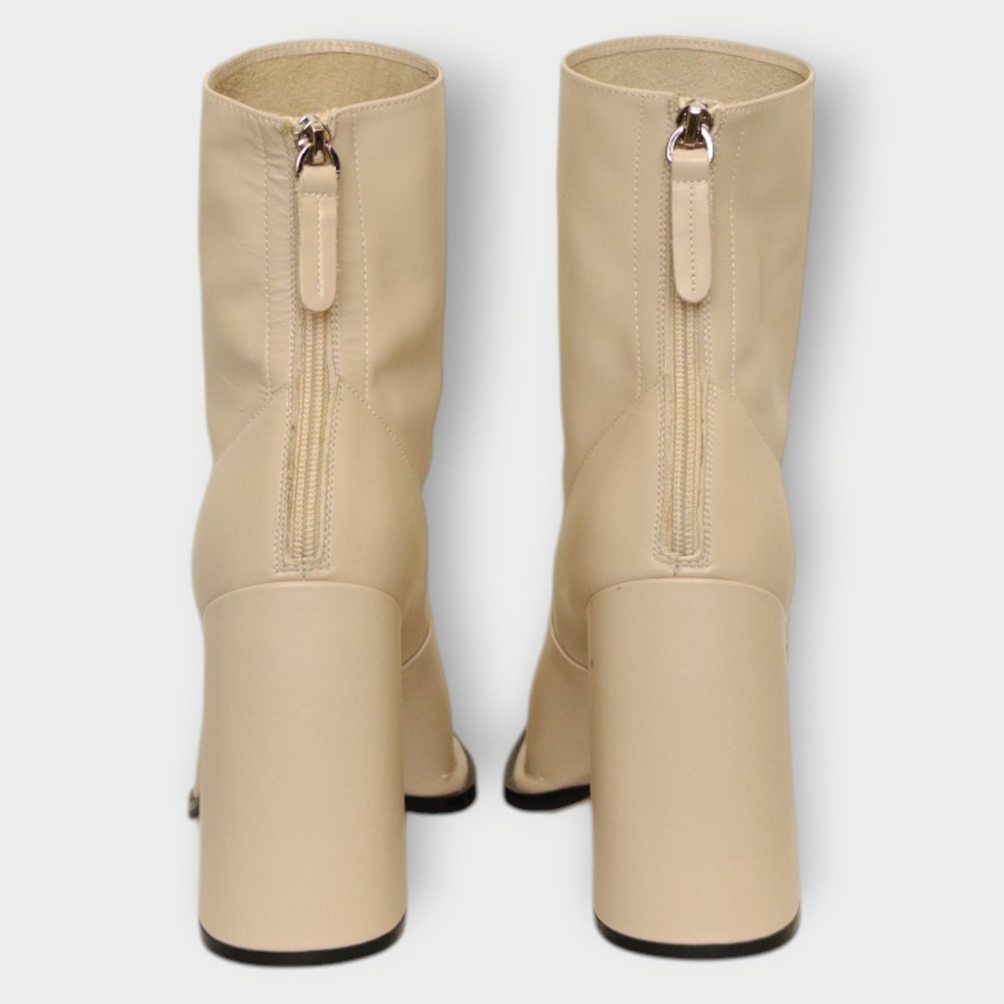Leather Heeled Sock Boot