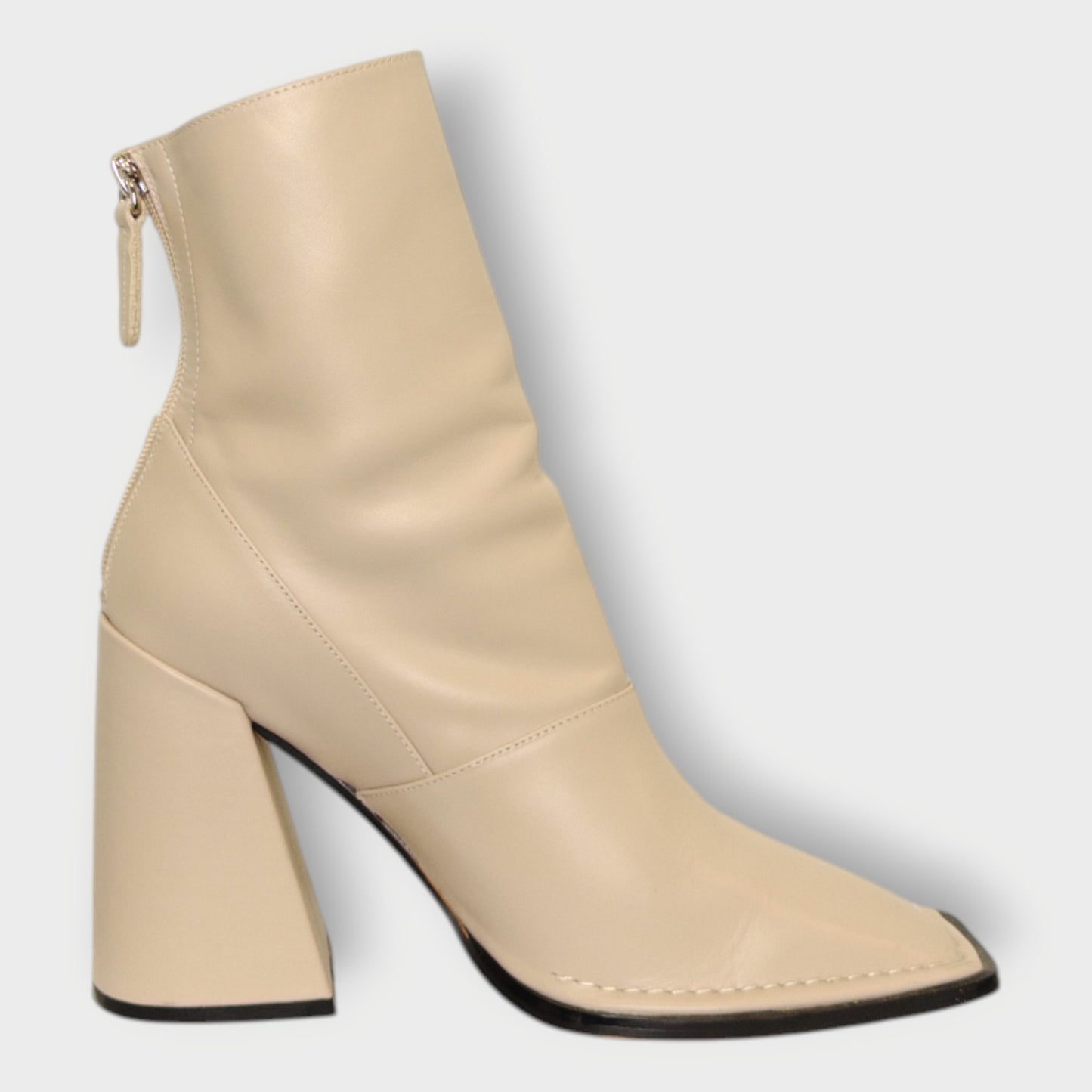 Leather Heeled Sock Boot