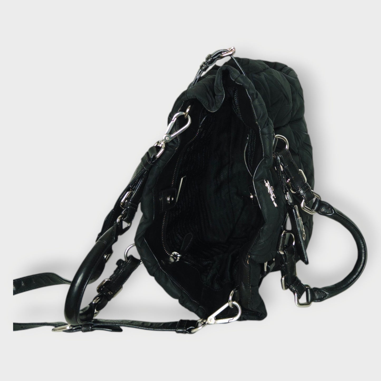 Nylon Tessuto Cripsy Quilted Bag