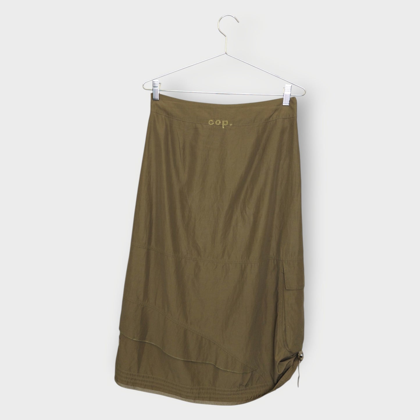 Belt & Zip Cargo Midi Skirt