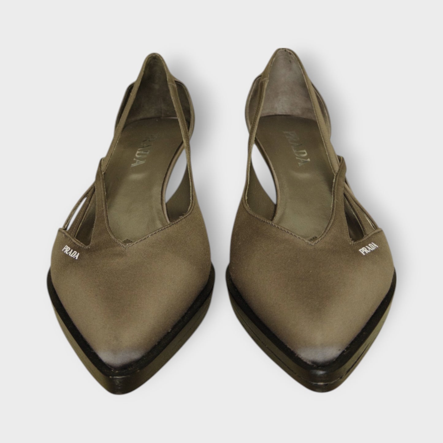Satin Cut Out Kitten Heel