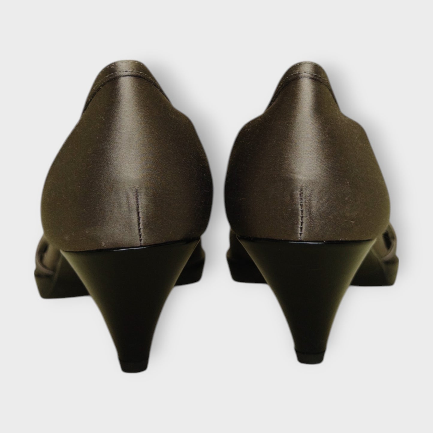Satin Cut Out Kitten Heel