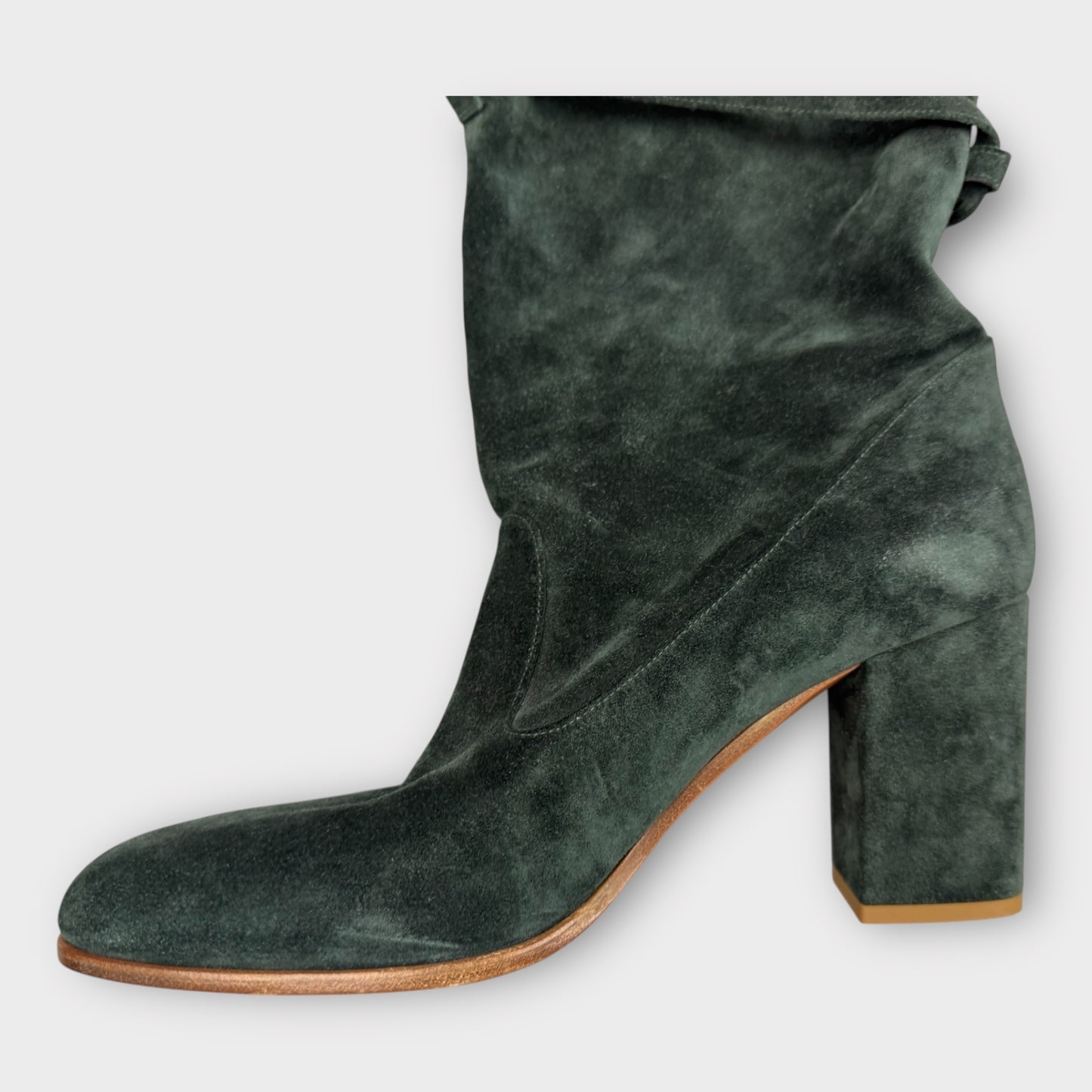 Suede Tie Up Knee Boots