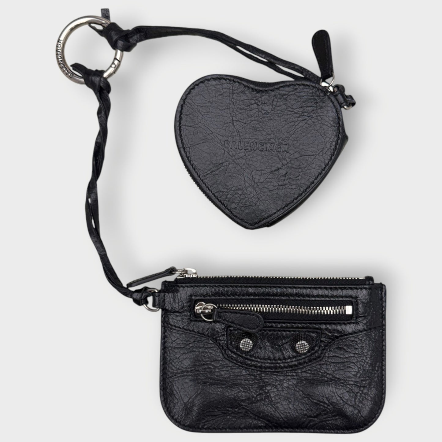 Leather Agneau Le Cagole Purse Keychain