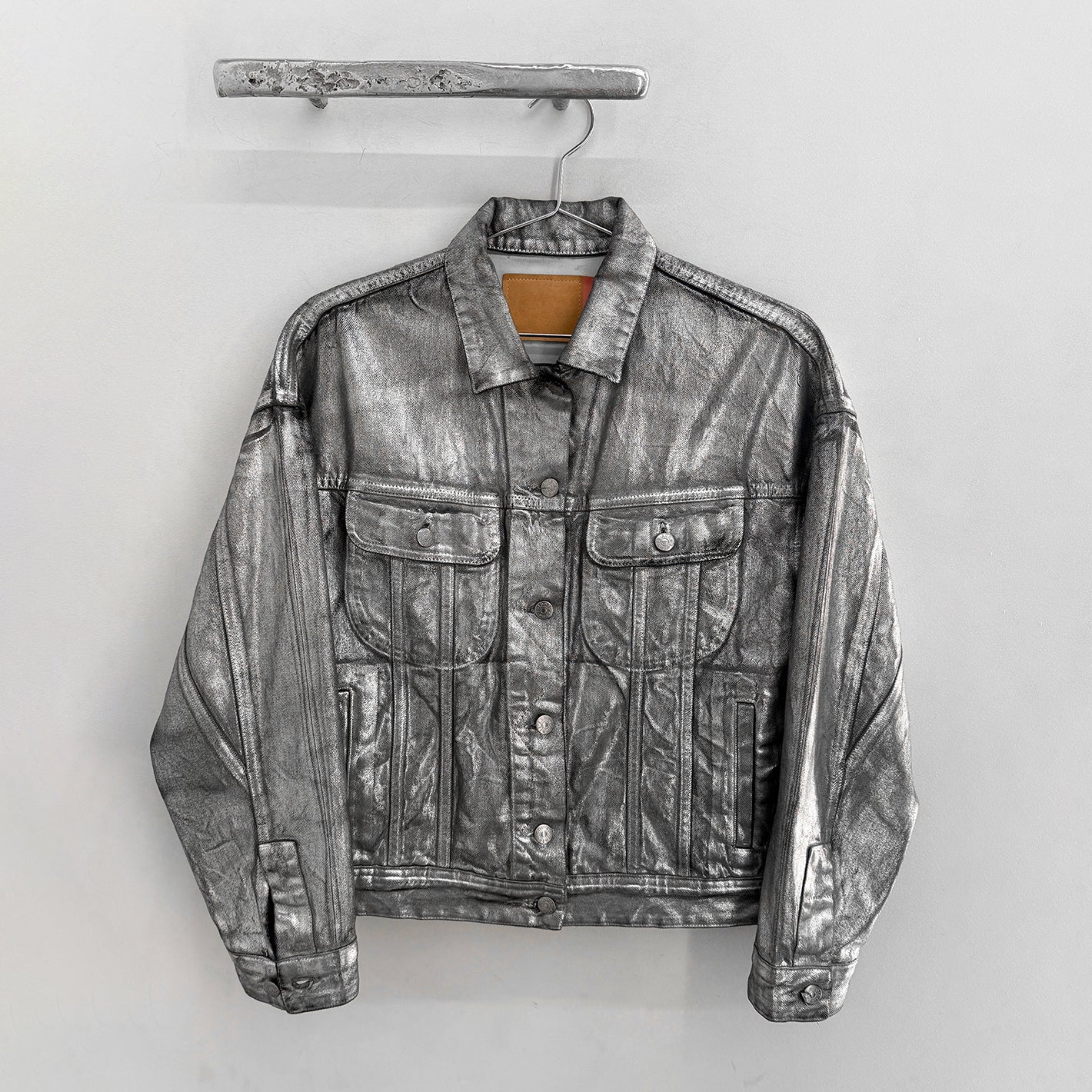 Silver Coated Denim Jacket
