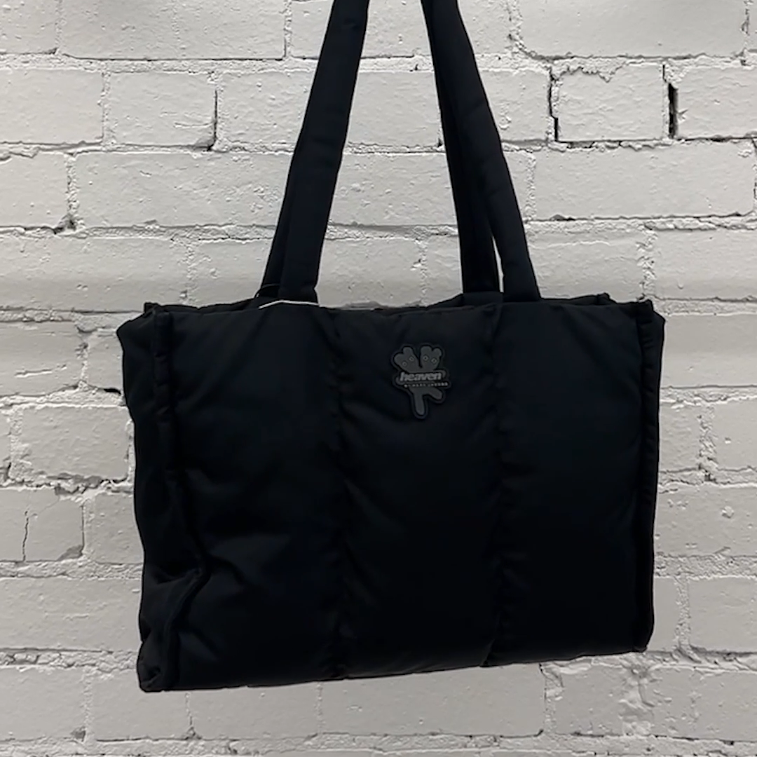 Black Quilted Tote Bag