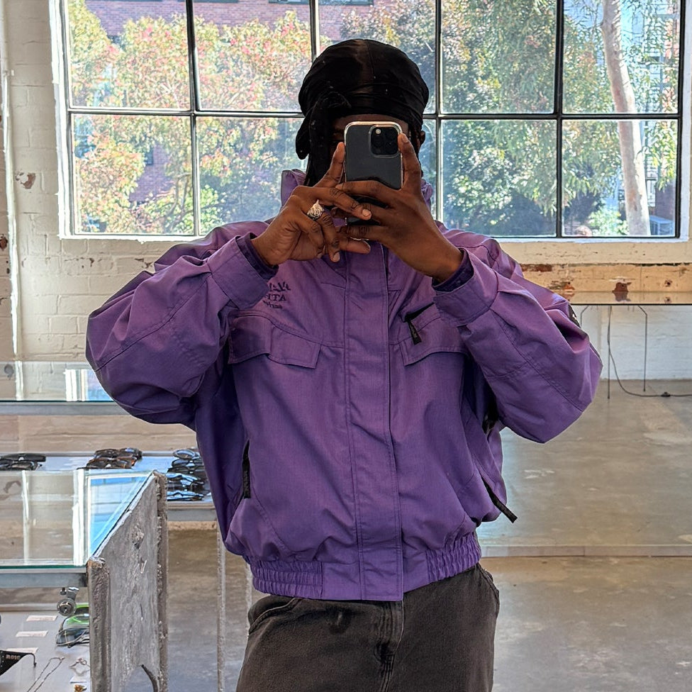 Purple Nylon Windbreaker