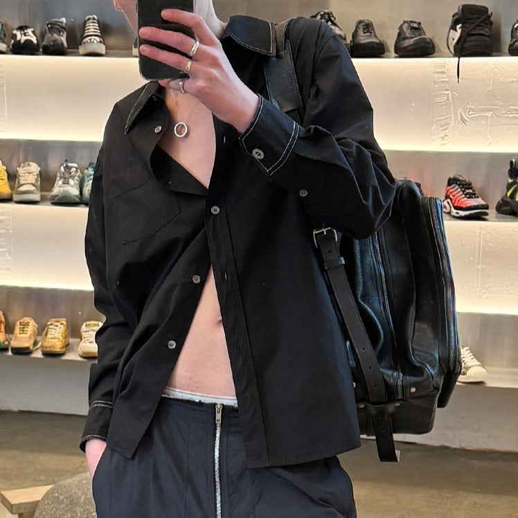 Black Leather Duffle Bag #Z9O0E9