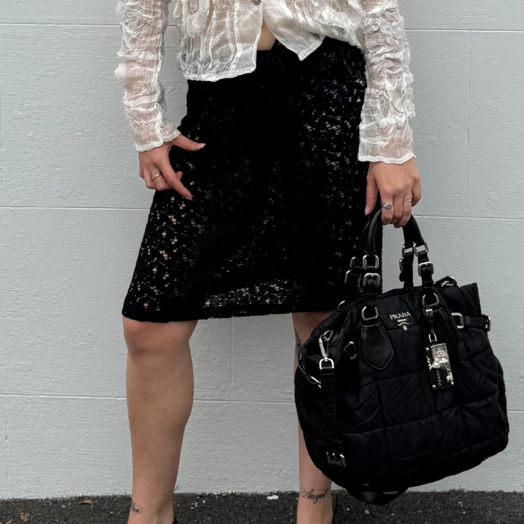 Lace Drawstring Skirt