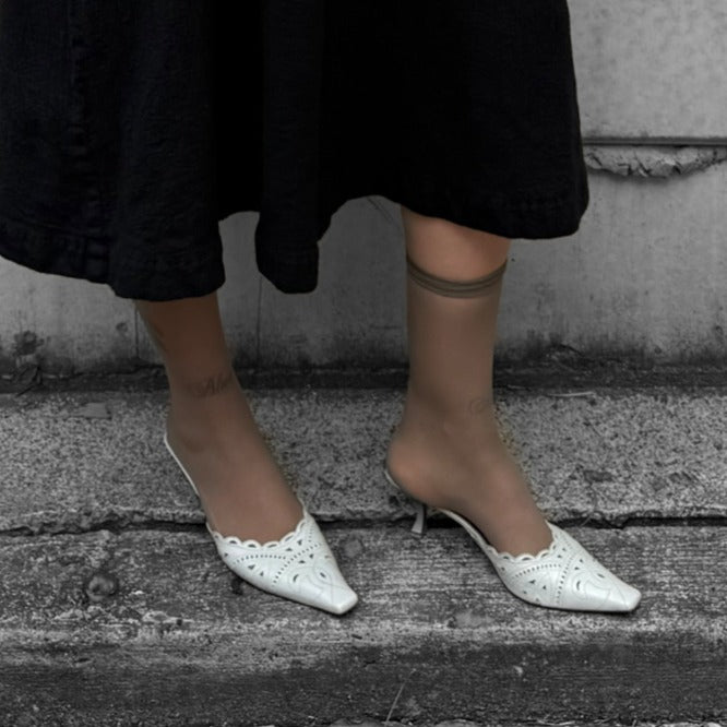 Laser Cut Kitten Heel