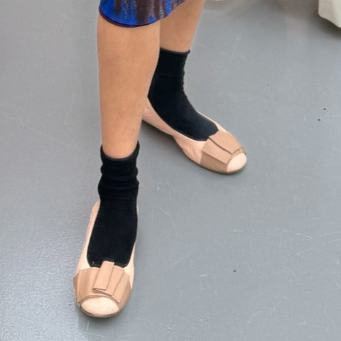 Bow-Detail Ballerina Flats