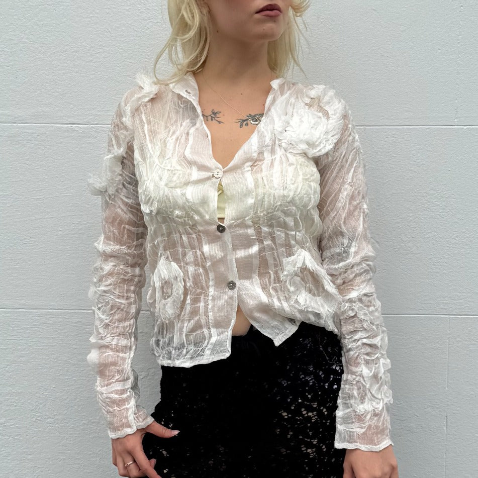 Silk Cotton Gathered & Ruched Shirt