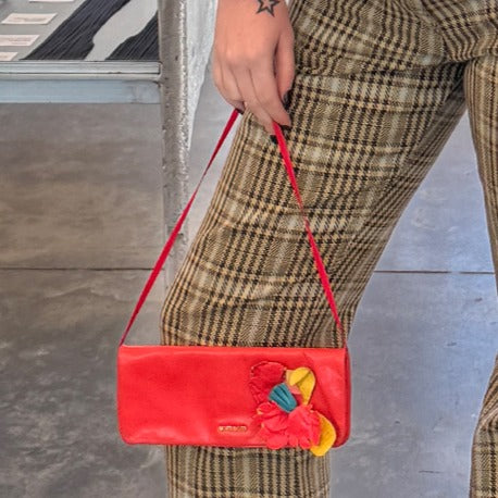 Leather Mini Flower Purse
