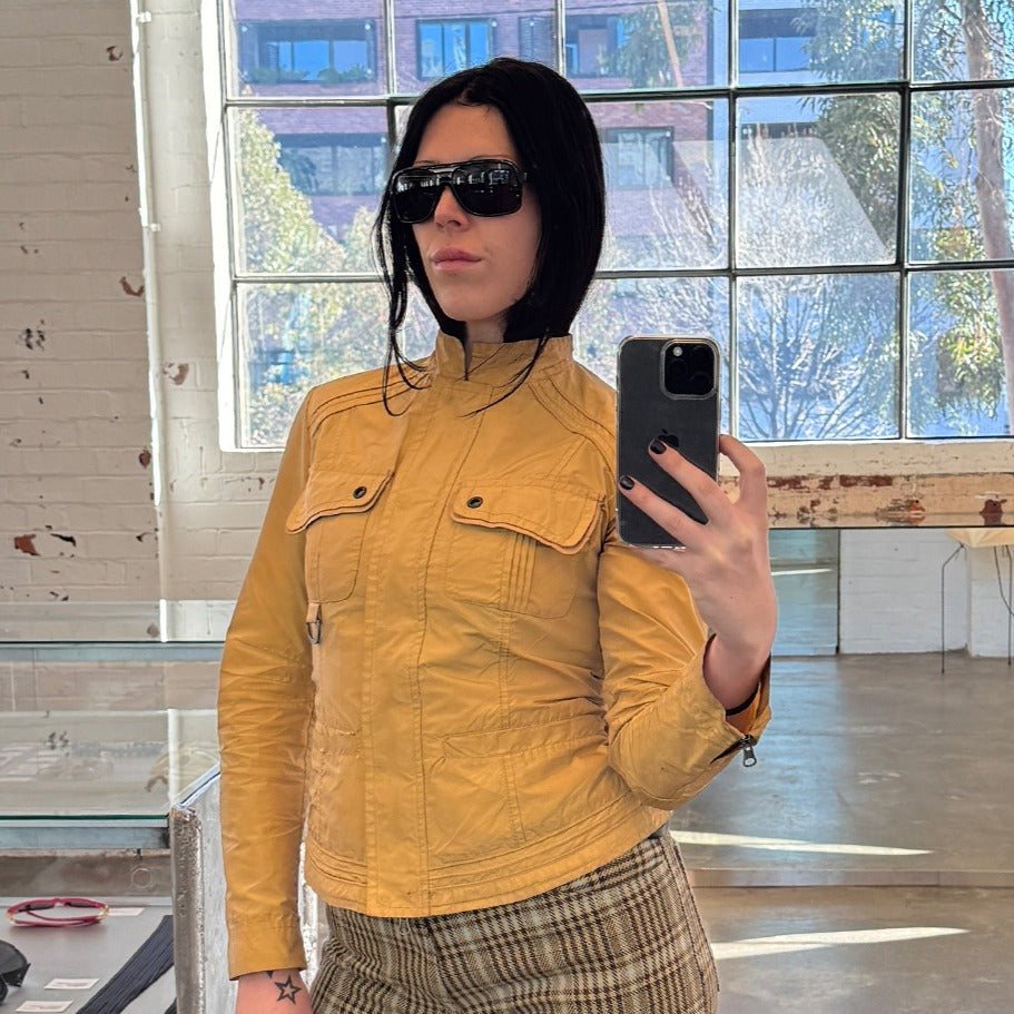 Taffeta Look Pocket Detail Jacket